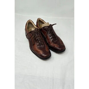 Johnson & Murphy Men's Leather Lace Up Sheepskin Brown size 9